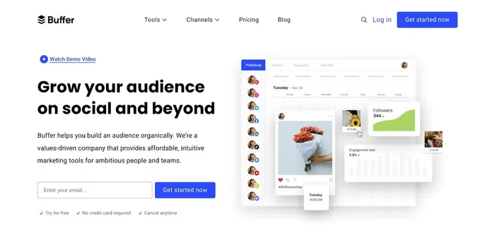 Buffer social media platform