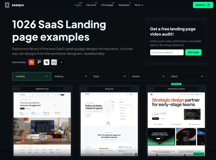 Landing Page for SaaS 2 - Saaspo