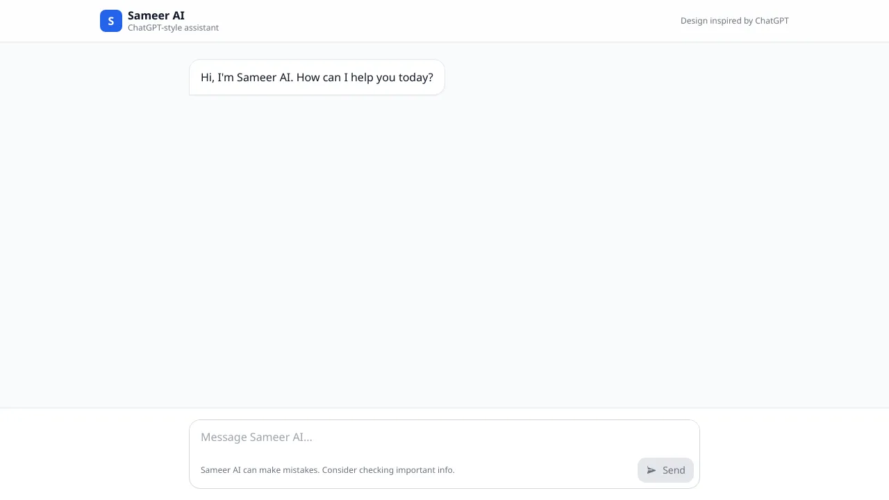 Sameer AI Chat